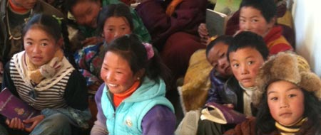 Children in the upgrade Vista school